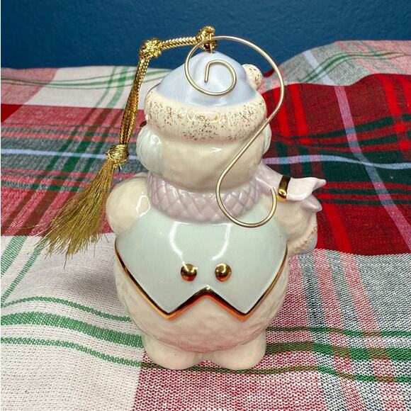Lenox Snowlight 2004 Snowman Shoveling Snow Christmas Ornament Holiday - Picture 2 of 4